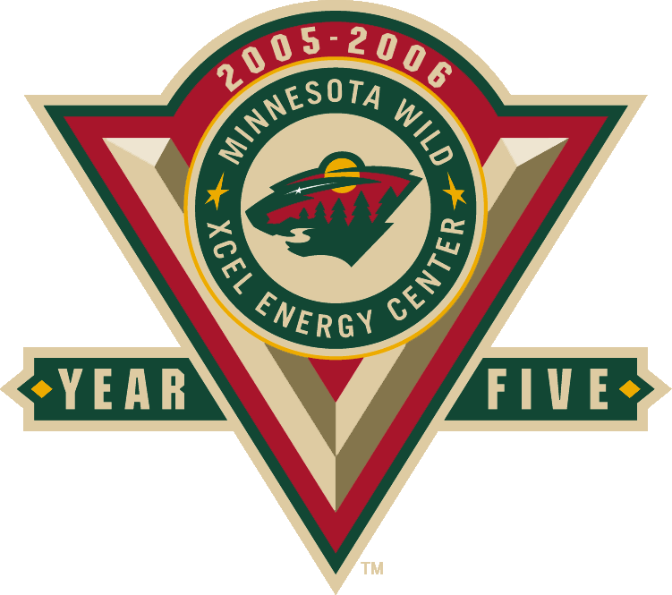 Minnesota Wild 2006 Anniversary Logo fabric transfer